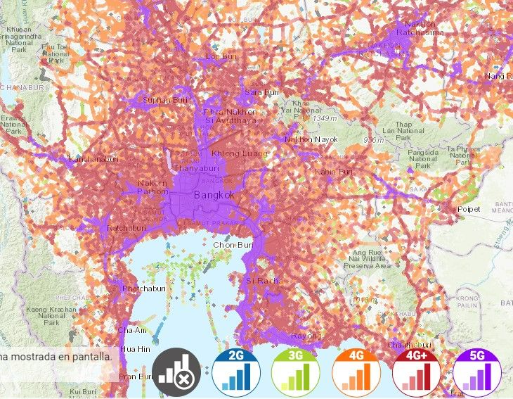 タイ バンコク インターネット 接続 dtac 回線速度マップ