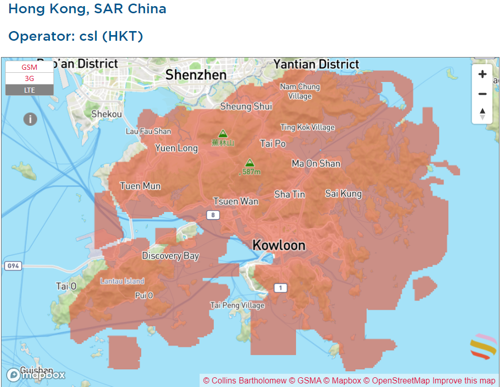 オラフライ　eSIM　香港　データ無制限　通信エリア　HKT　回線　