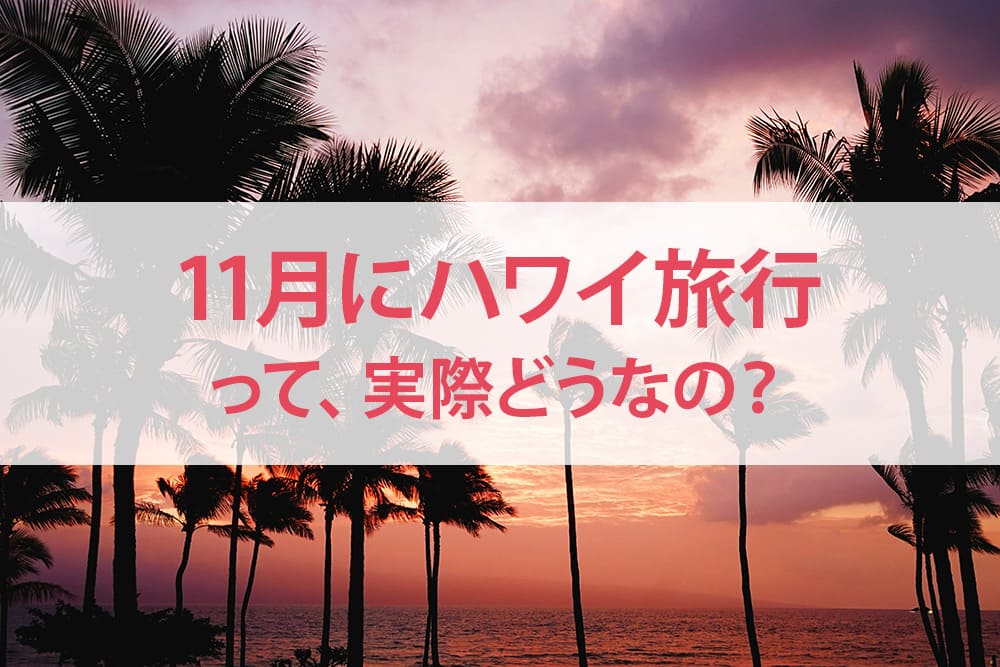 11月のハワイ旅行について解説