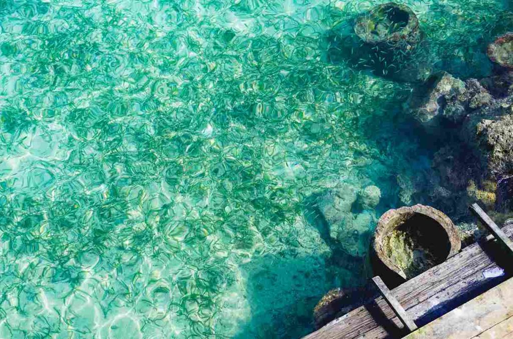 Uma piscina natural de San Andrés.