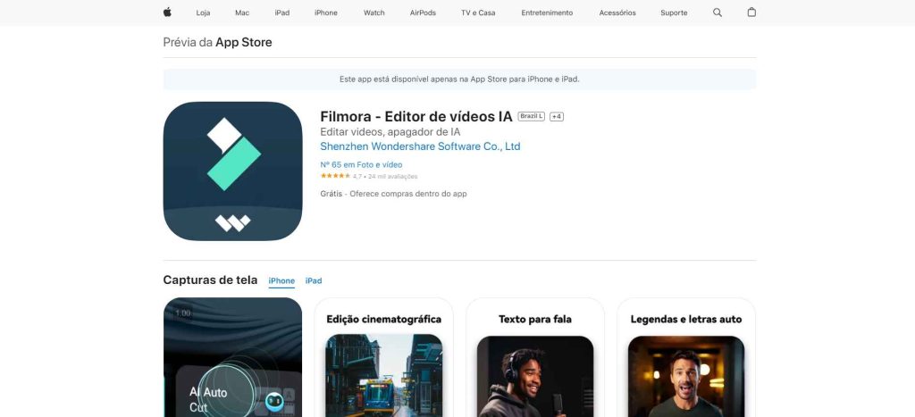 O Filmora é um dos editores de vídeo mais conhecidos do mundo.