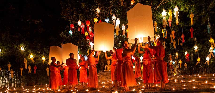 festival Loy Krathong,, Tailândia