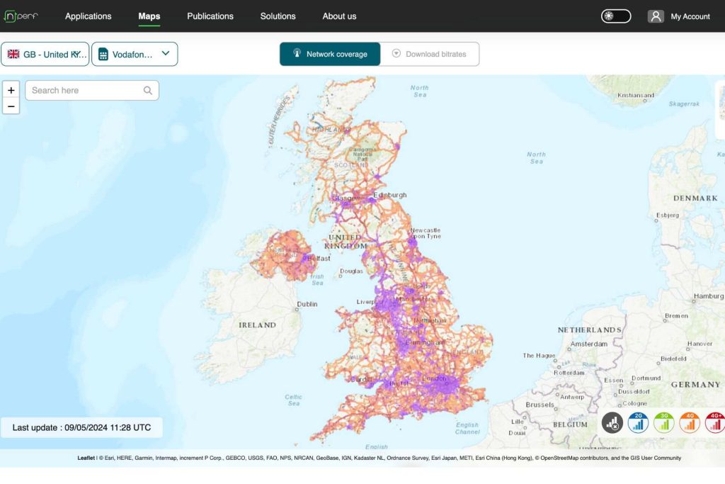 Vodafone Coverage UK