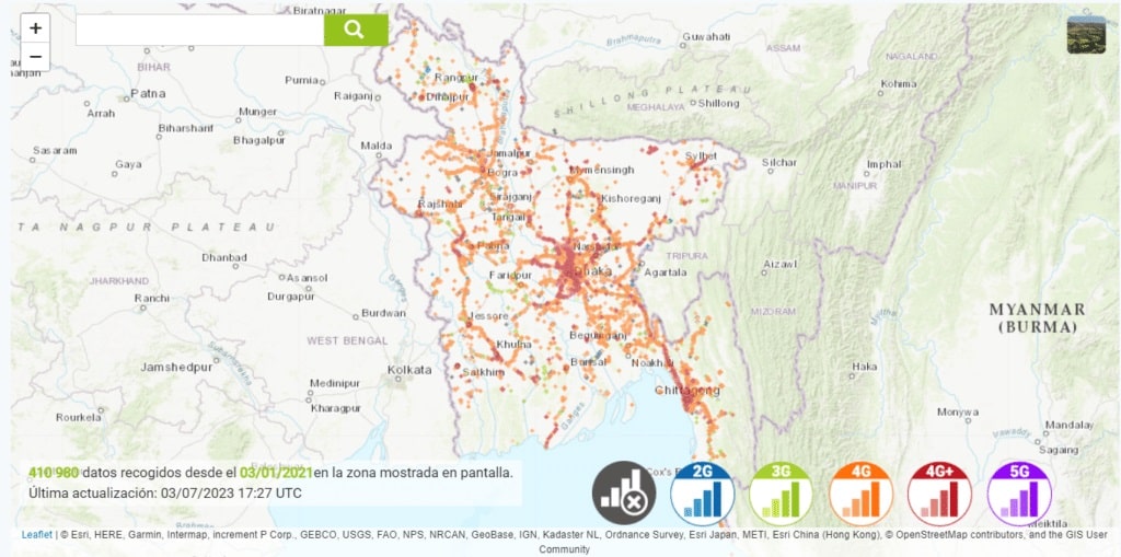 robi coverage map bangladesh