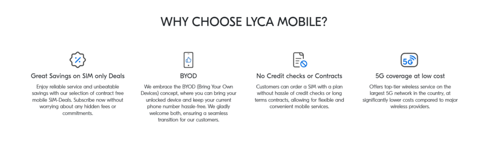 Lycamobile SIM card advantages. 
