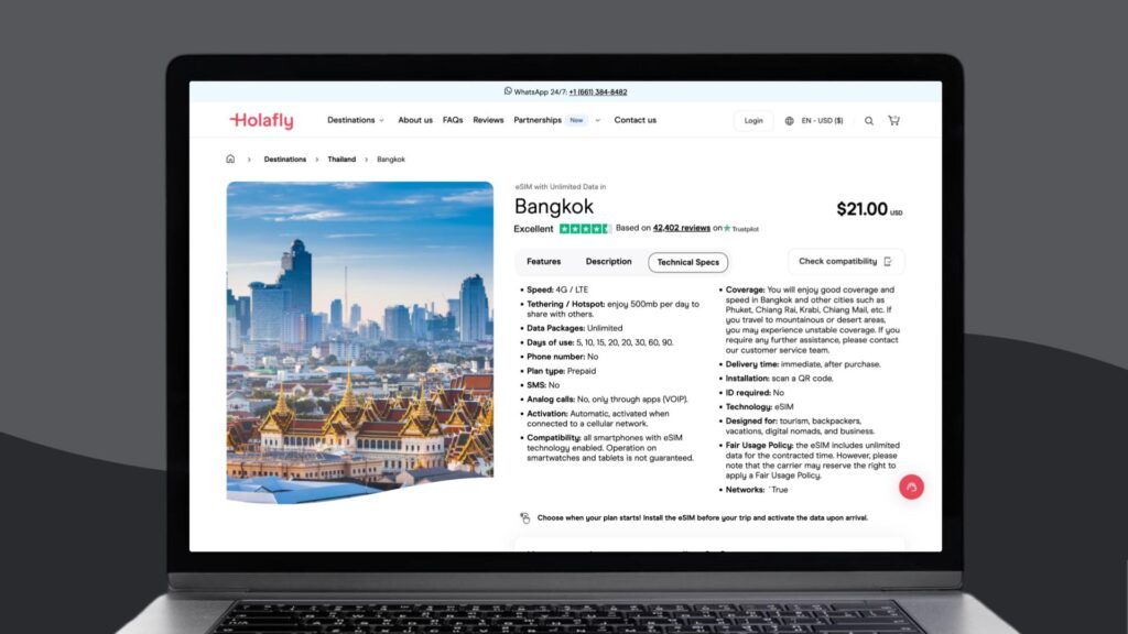 Holafly eSIM for Bangkok