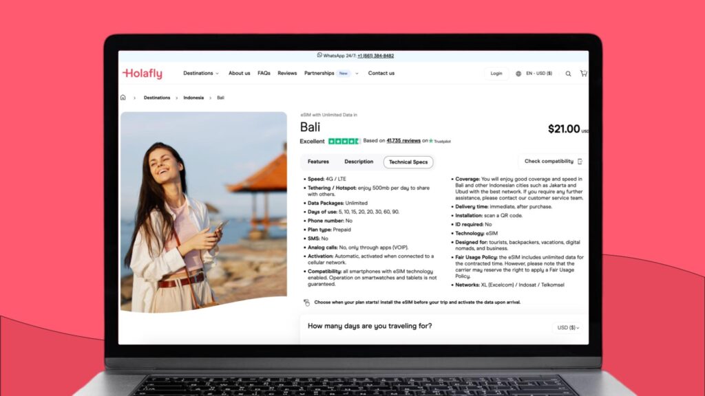 Holafly eSIM for Bali