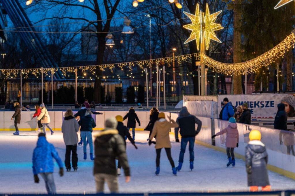 Go ice skating at Kraków's Christmas market