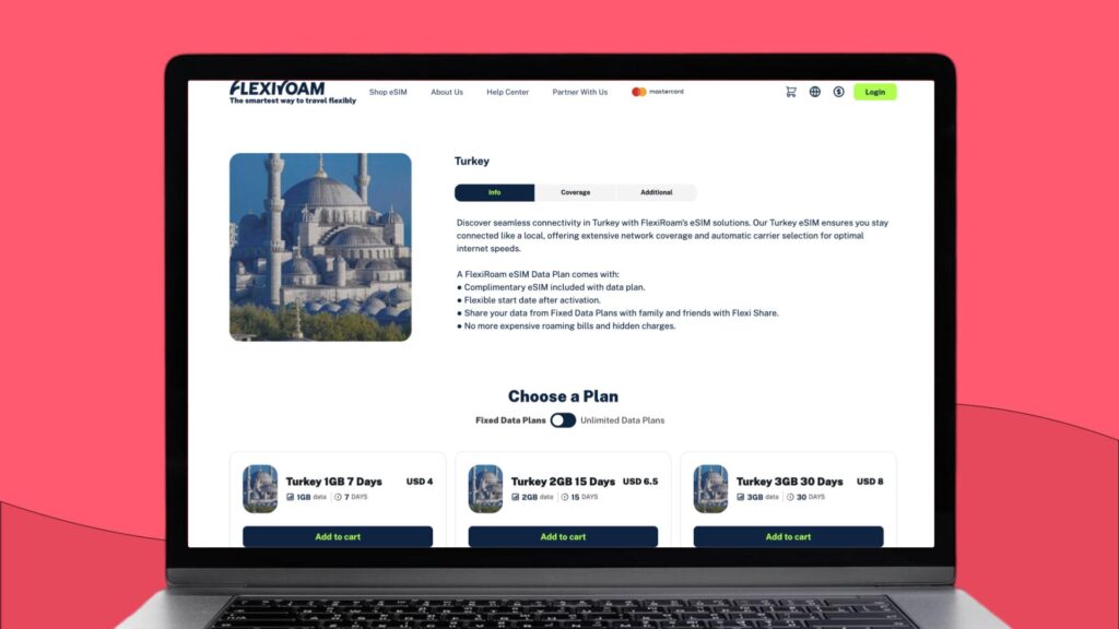 FlexiRoam plans for Turkey