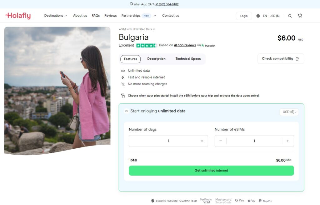 Holafly eSIM for Bulgaria