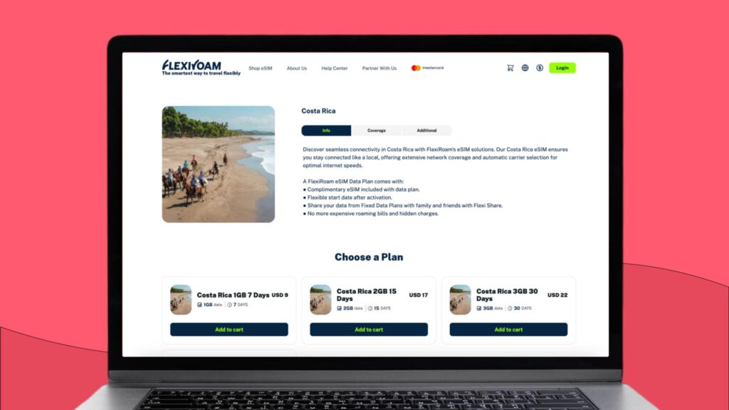 FlexiRoam eSIM for Costa Rica