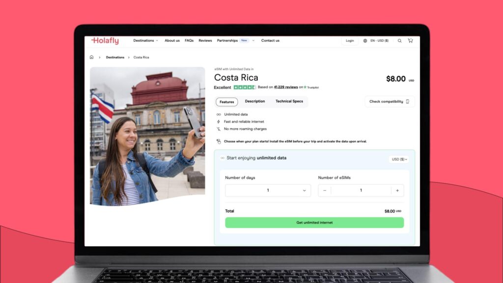 Holafly eSIM for Costa Rica