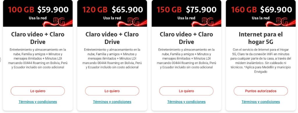 Claro Colombia eSIM plans