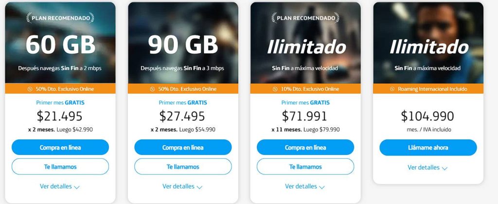 Movistar eSIM plans for Colombia