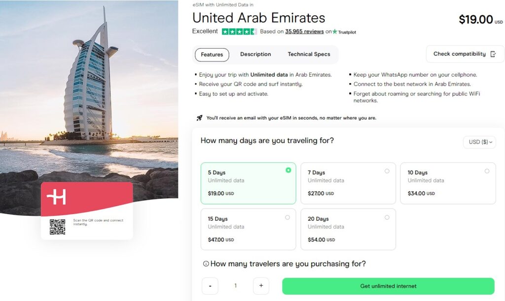 United Arab Emirates eSIM