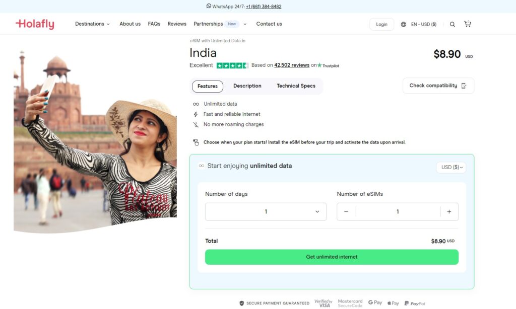 Holafly eSIM for India