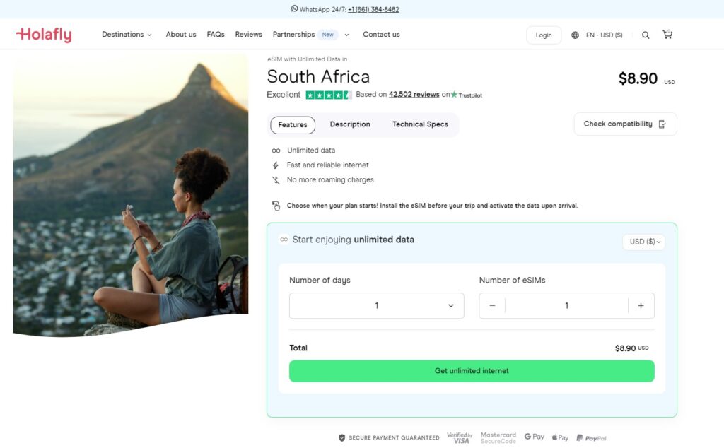 Holafly eSIM for South Africa