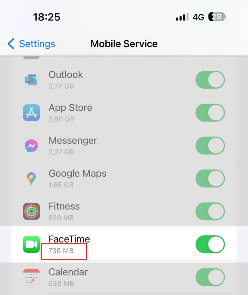 how to check data usage on iphone