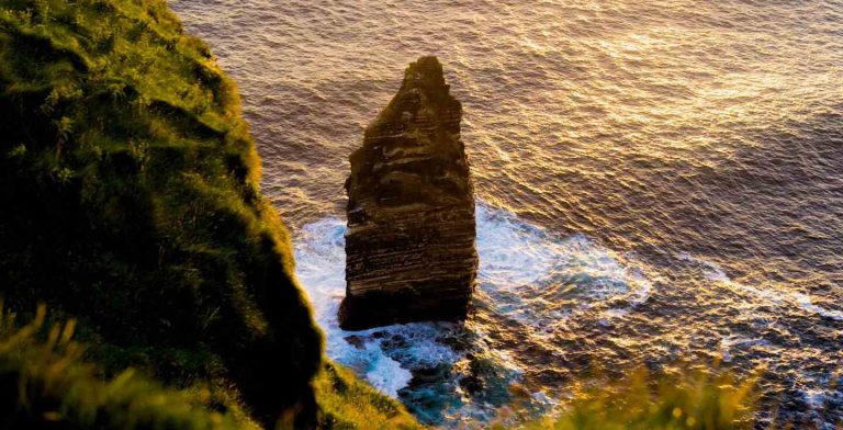 Cliffs by the seaside in Ireland