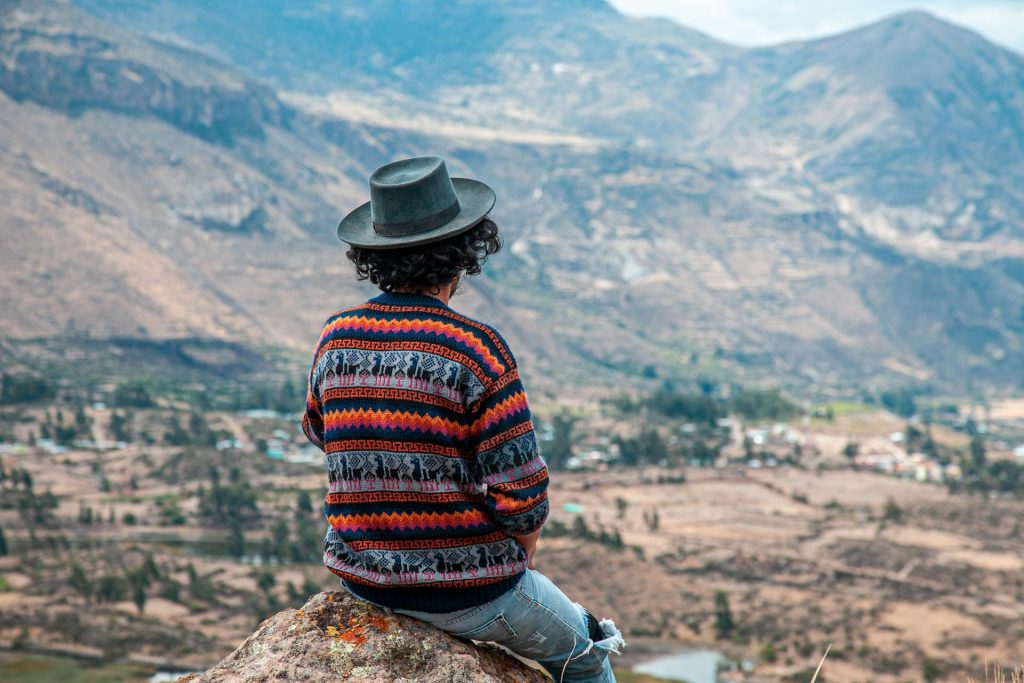 boy in the mountains