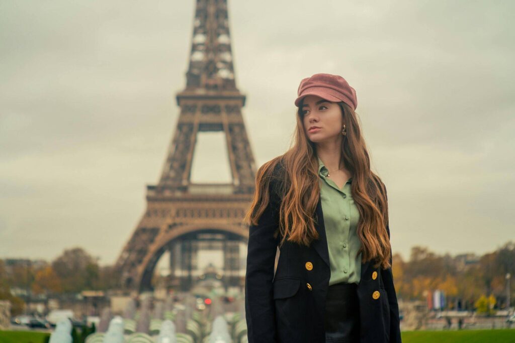 A Parisian in front of the Eiffel Tower