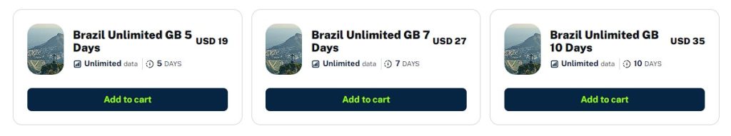 flexiroam unlimited data plans esim brazil