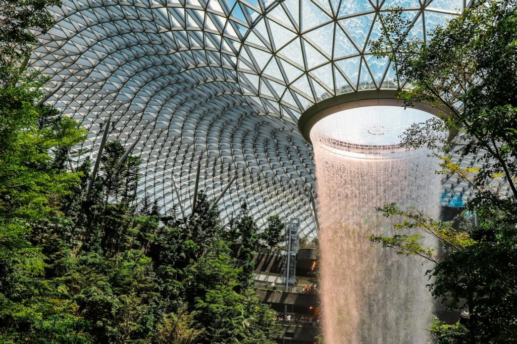 internal waterfall in singapore