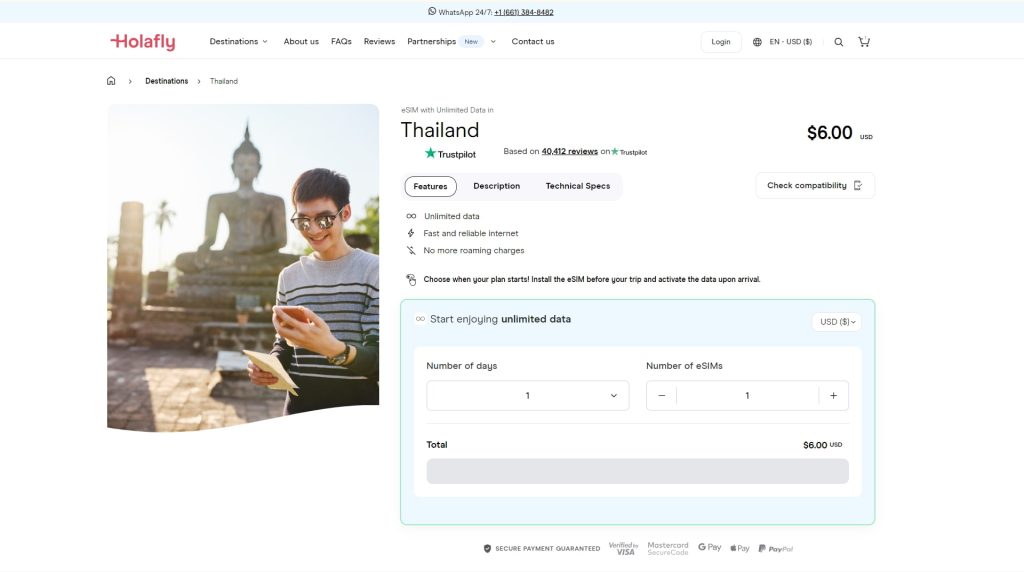 holafly Thailand esim