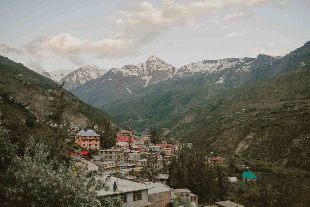 A mountain village in India