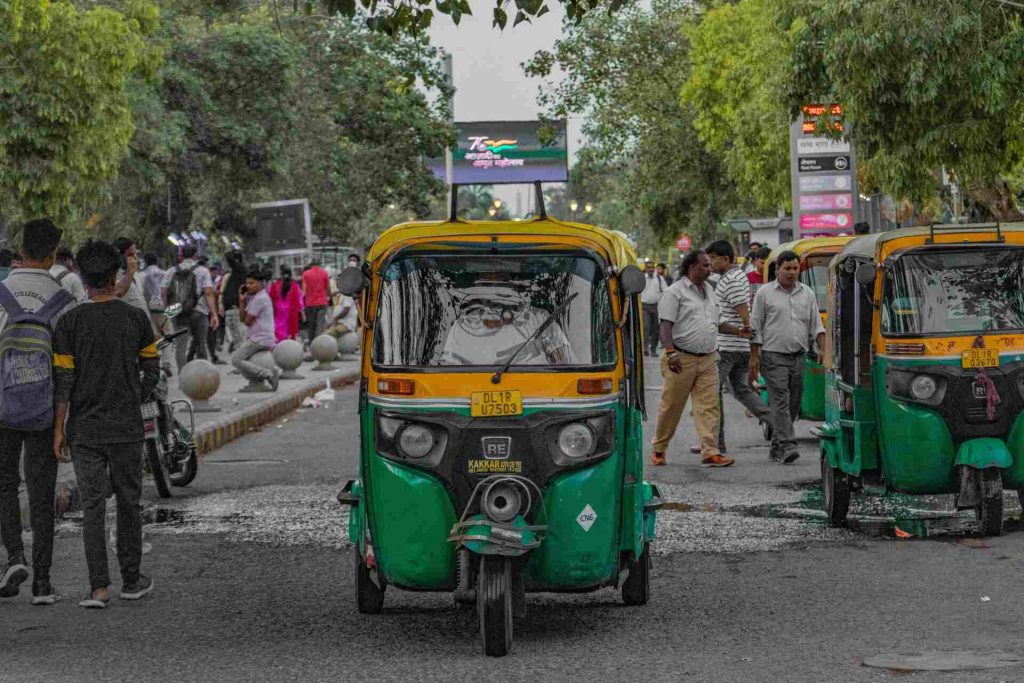 A tuk-tuk in India