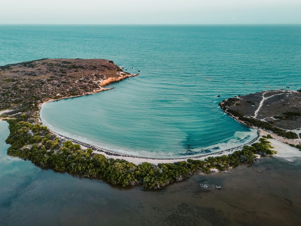 Aerial view of Playa Sucia on the West Coast of Puerto Rico