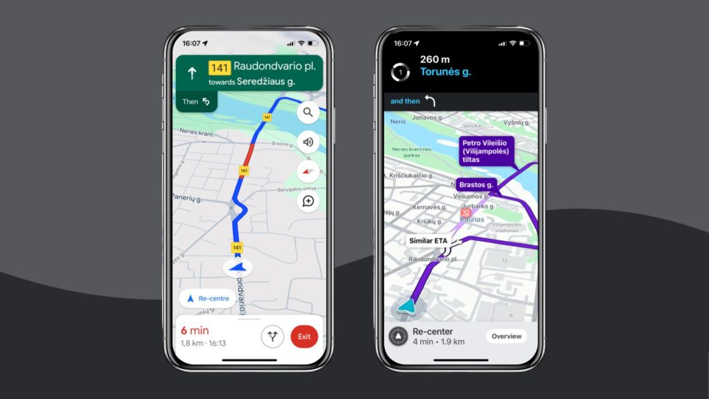 Waze vs. Google Maps Live traffic data