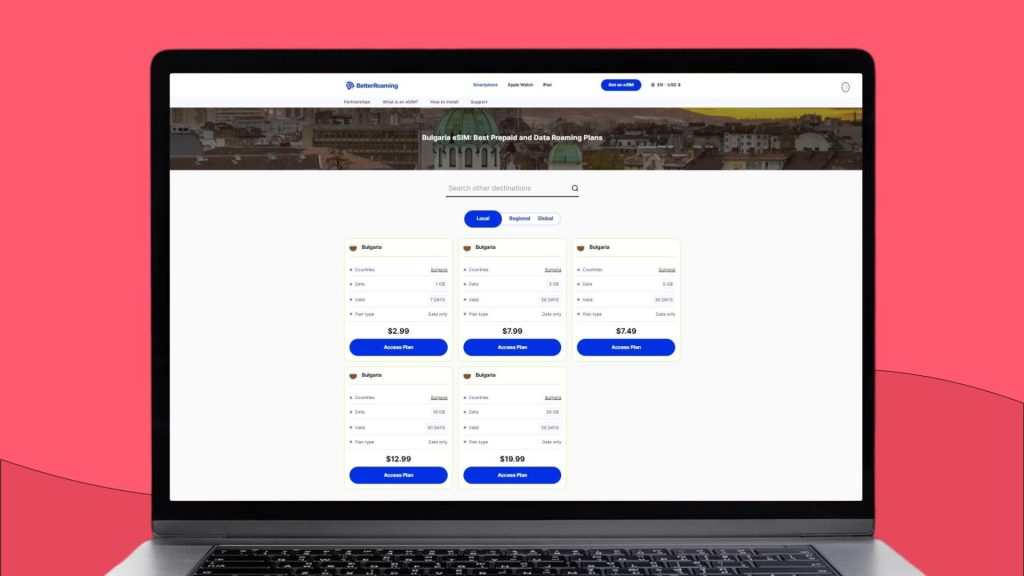 BetterRoaming eSIM for Bulgaria