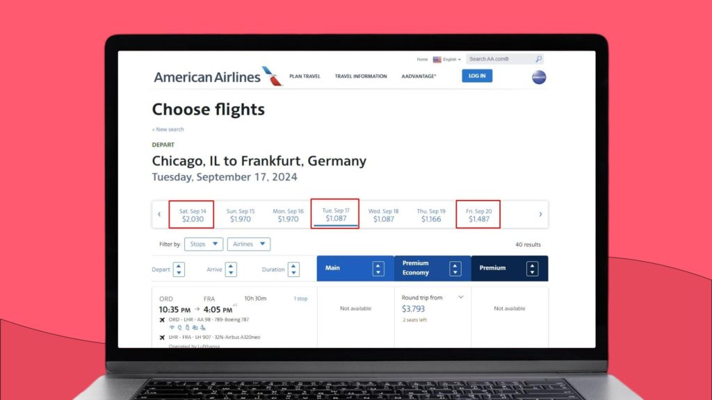 Airfare prices for international flights
