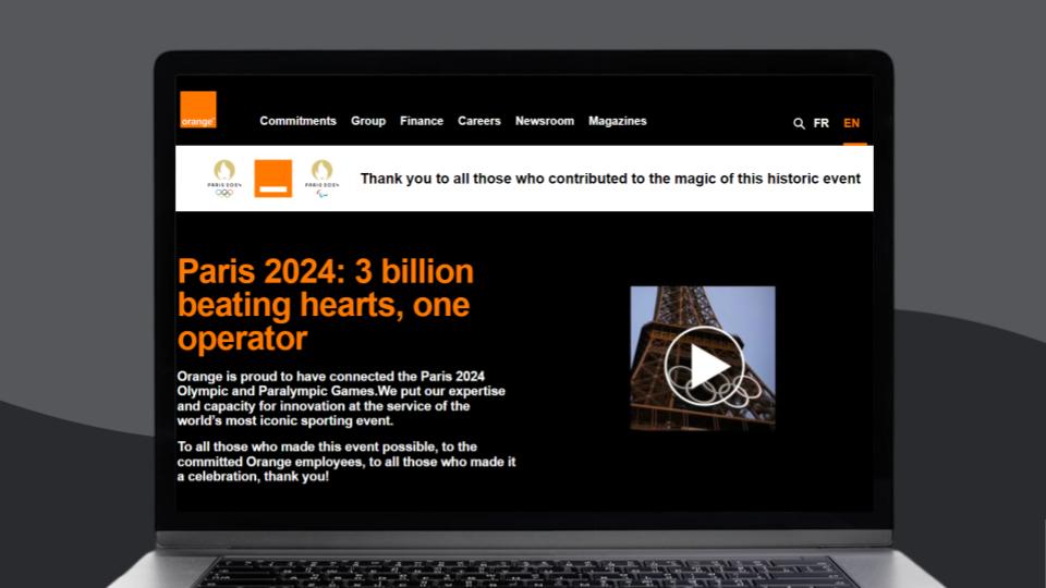 Orange website homepage screenshot. 