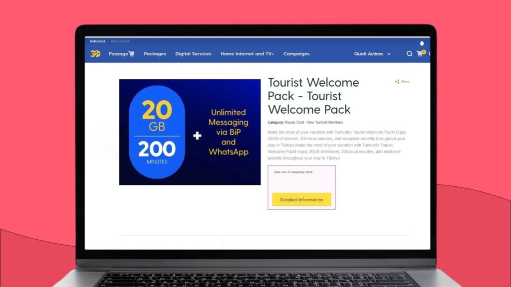 Turkcell Tourist Welcome Pack