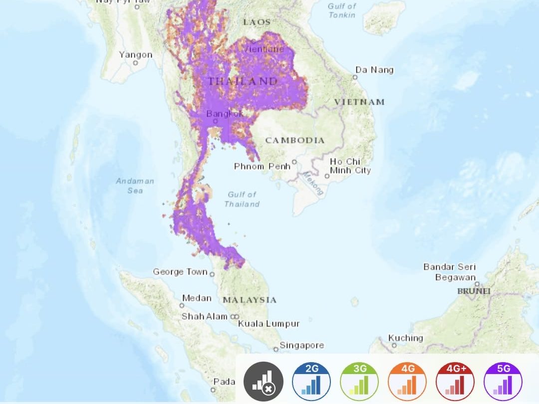 DTAC 泰國網路覆蓋率