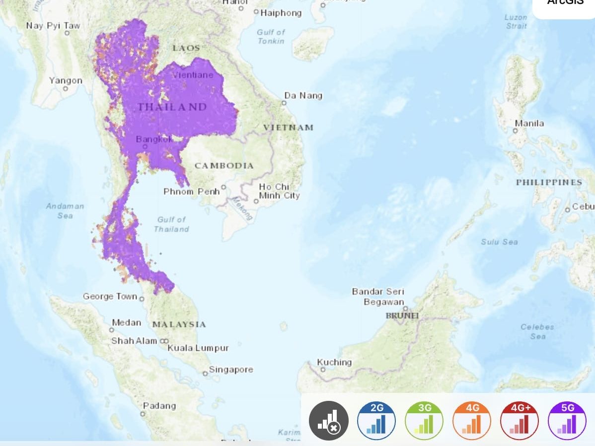 AIS 泰國網路覆蓋範圍