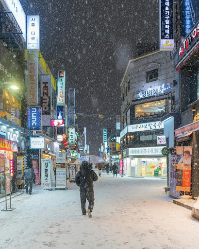 韓國幾月下雪